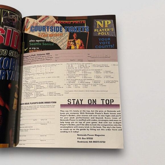 Nintendo Power Magazine Volume 109 Banjo Kazooie w/ Poster WWF Austin June 1998 - Picture 12 of 15